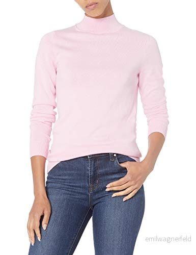 Amazon Essentials lättviktig tröja för kvinnor (finns i plusstorlek), ljusrosa, S 195111193755