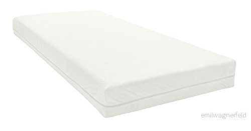 TAURO Topperöverdrag innesluten 180 x 200 cm kvalstertät runtom höjd 8 TÜV certifierad (20828) 4260181820828