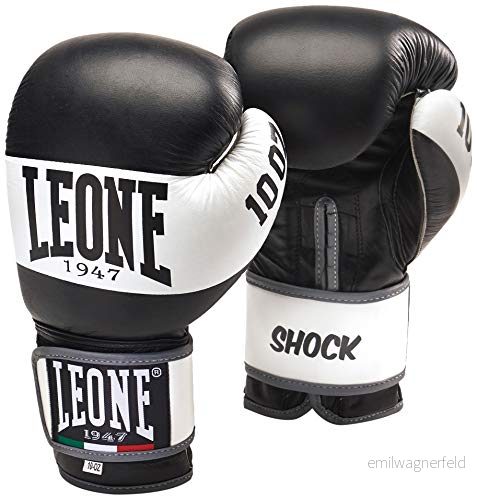 LEONE 1947, Shock boxningshandskar, Unisex vuxen, Svart, 16 OZ, GN047 8052439265538