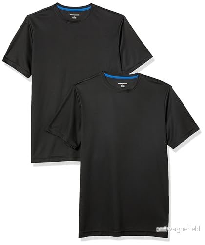 Amazon Essentials Active Performance Tech T shirt för män (finns i stora och långa), 2 pack, svart, Large 761253145541