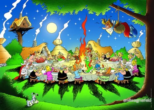 Nathan pussel 1500 bitar Bankett Asterix Vuxna och barn från 14 år av hög kvalitet Perfekt infällning Mina hjältar Collection 12000937 4005555009375
