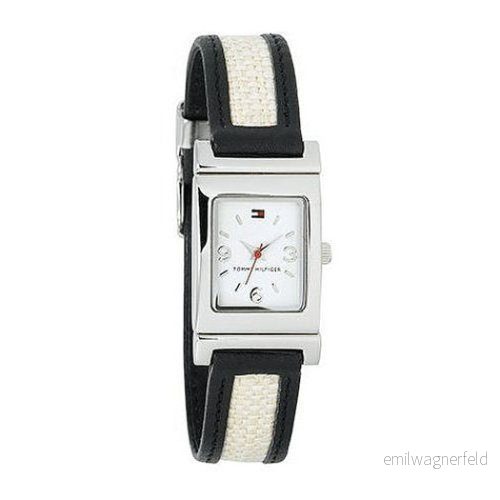 Tommy Hilfiger klockor Mollie 1700318 damklocka kvarts svart läderrem 4895119703647