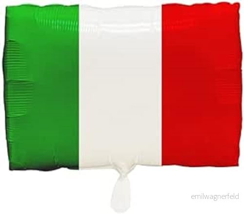 Folieballong * italiensk flagga som dekoration och gåva storlek: 30 x 40 cm för luft helium grön vit röd Italien fana ballong festdekoration 26635454056