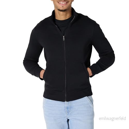 Amazon Essentials herr full zip fleece mock neck sweatshirt, svart, XX Large 193548689995 Amazon Essentials herr full zip fleece mock neck sweatshirt, svart, XX Large 193548689995