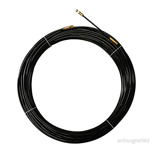Tråddragningsnål i svart nylon Ø 4 mm, 5 meter, med utbytbara terminaler 8003910007772