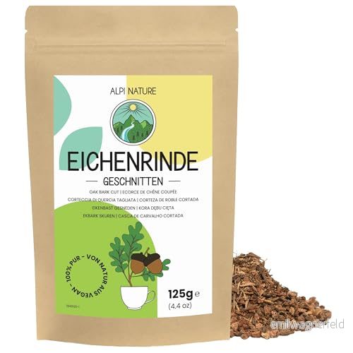 Alpi Nature ekbark 125g från Nature, löst te, torkad och skuren för tillredning av örtte, te örtte 4262359965300