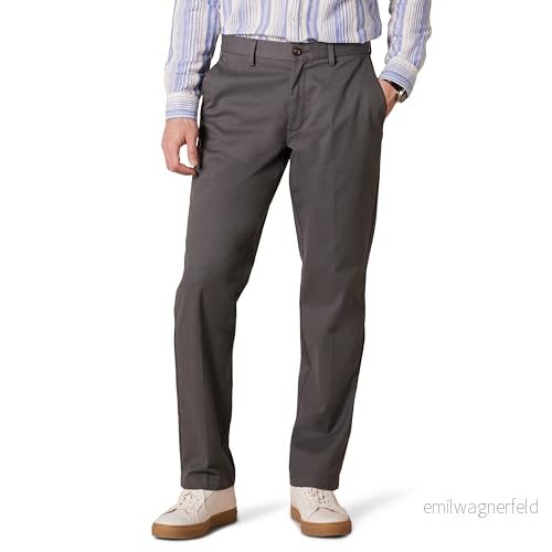 Amazon Essentials Herr rak passform skrynkelfri platt framsida chinos byxa, grå, 32 B x 28 L 191770923153