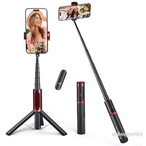 ATUMTEK Bluetooth selfiestick , mini 3 i 1 expanderbart mobiltelefonstativ av aluminium med trådlös fjärrkontroll roterbar 360 för iPhone, Samsung, Huawei, Sony och andra smartphones 6973383072725