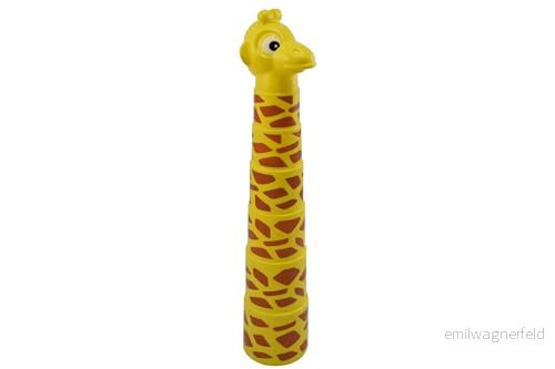 Gowi 45345 pyramid giraff, 7 delar, stapel och plug leksak 9002289453455