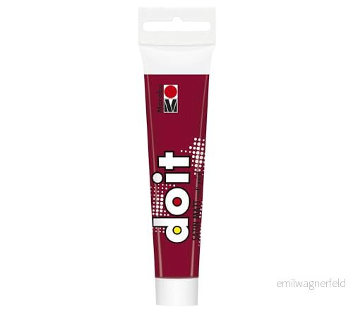 Marabu DO IT Craft Paint, 36 ml karminröd, sidenmatt akrylfärg för gör det själv, hantverk och hobby, vattenbaserad målarfärg, väderbeständig, ljusäkta, snabbtorkande, vegansk, 12760076032 4068247005604