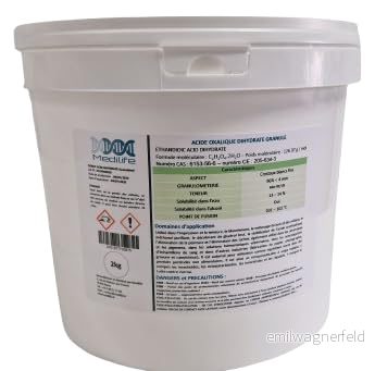 2 kg oxalsyra dihydrater sorrelsalt ljusare trä avlägsnar rost deoxiderar metaller renovering 3701677702675