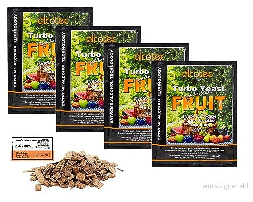 4 x Alcotec Turbojäst Fruit 60g, för Fruktmäsk, Snabb Fermentering, Perfekt Destillerade Fruktdrycker 5905873760523