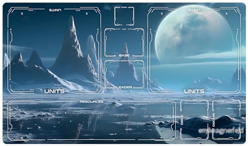 1 spelarkortlekmatta kompatibel med Star Wars: Unlimited 61 x 35,5 cm (24 14 tum) Eisplanet 5905794521722