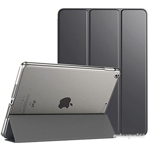 TiMOVO Fodral, kompatibelt med iPad 9th Generation 2021/iPad 8th 2020/iPad 7th 2019, fodral genomskinlig, frostad och styv skyddad ficka för 10,2 tum, silvergrå 651074404500