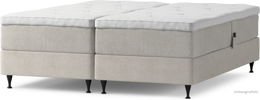 Delux Dream Ställbar säng, dubbelsäng med bäddmadrass och sängben yL7CM