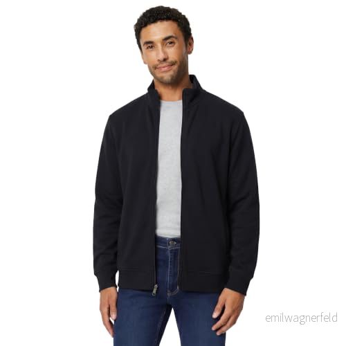 Amazon Essentials Herr lätt fransk frotté hel dragkedja stoppad hals tröja, svart, XX-Large 195111270999