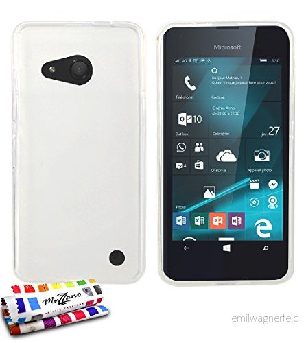MUZZANO Original "Le Glossy" hybrid flexibelt skal för Microsoft Lumia 550 genomskinlig 3663781736628