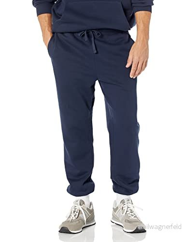 Amazon Essentials mäns träningsbyxor med avslappnad passform stängd botten (finns i stora och långa), marinblå, X Small 196433877712
