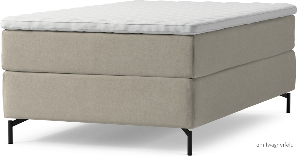Delux Dream Kontinentalsäng, enkelsäng 120 cm med bäddmadrass och sängben 2MpDd