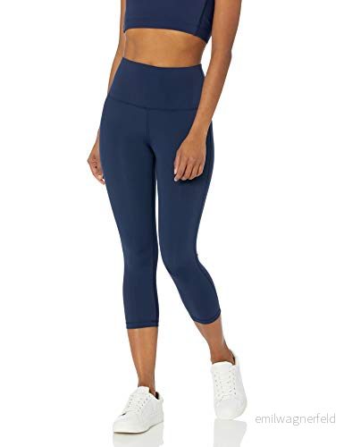 Amazon Essentials kvinnors aktiv skulptur hög midja capri leggings (finns i plusstorlek), marinblå, Large 195111306612