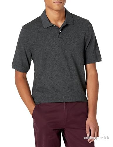 Amazon Essentials mäns Regular-Fit Cotton Pique pikétröja (Finns i stora och långa), mörkgrå ljung, Medium 191770247341