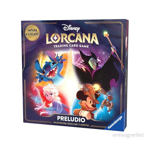Ravensburger Disney Lorcana Preludio, Kortspel, 2 spelare, presentidé för vuxna och barn 8+ år, italiensk utgåva 4050368984029