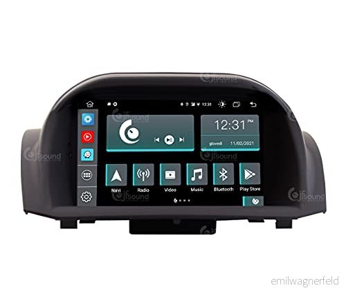 Jf Sound car audio system Costum Fit Bilradio för Ford Fiesta 2009 12 Android GPS Bluetooth WiFi USB Full HD Touchscreen Display 7" Easyconnect Processor 8core Röstkontroller 8059307172134