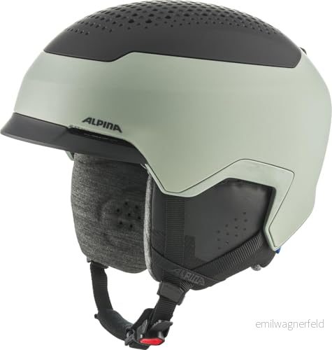 ALPINA Unisex vuxen GEMS skidhjälm, Willow Green Black matt, 5559 4003692325693