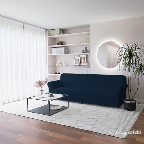 MB Home Basic Vackraste Bielastiskt sofföverdrag Blå, Blå (Scuro), 4 sits, 220 till 270 cm 8058575110817