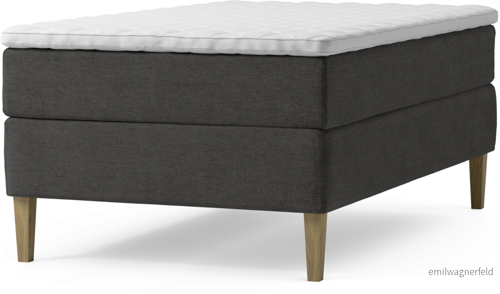Delux Dream Kontinentalsäng, enkelsäng 120 cm med bäddmadrass och sängben BWRDd