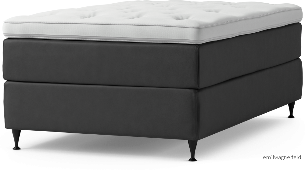 Delux Dream Kontinentalsäng, enkelsäng 120 cm med bäddmadrass och sängben 6p4k3