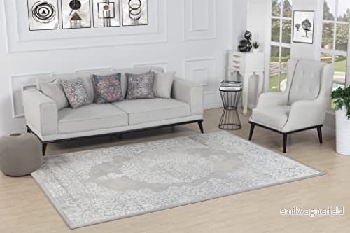 Livabliss Agadir vintagematta mattor för vardagsrum 160 x 213 cm, sovrum Scandi neutral matta, traditionellt mönstrat boho mattstil, naturlig lättskött lugg stor ljusbeige matta 889292544269