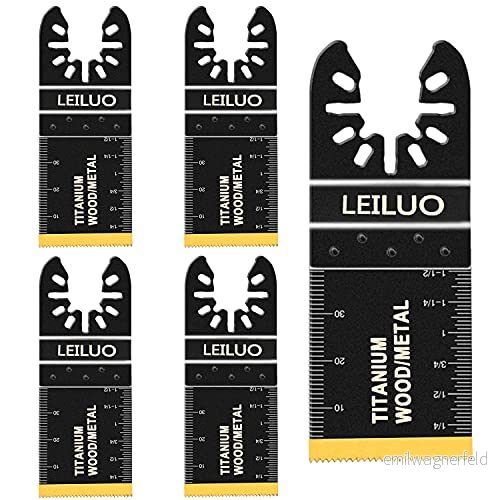 5 st svängande verktygsblad LEILUO titan multiverktyg blad för hårt material metallspikar trä sågblad passar Dewalt Rockwell Milwaukee Makita Ryobi 793610076977