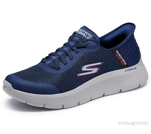 Skechers herr Free Slip ins Go Walk Flex Hands Up sneakers, Marinblå, 45.5 EU 197627454061