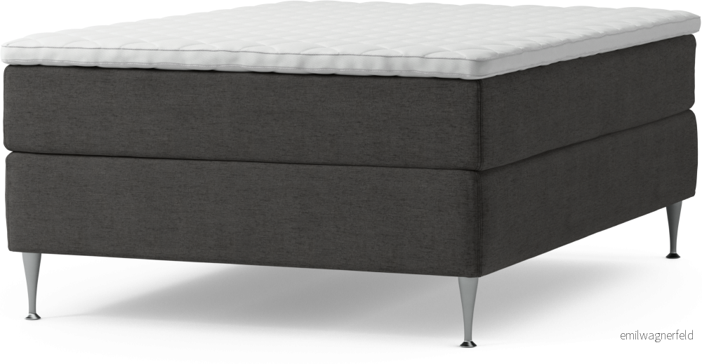 Delux Dream Kontinentalsäng, enkelsäng 140 cm med bäddmadrass och sängben DaEro