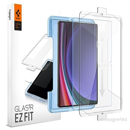 Spigen Glas.tR EZ Fit Skärmskydd kompatibel med Samsung Galaxy Tab S10 Ultra, S9 14.6 tum, Sjabloon voor Installatiem, Kristallklart, Responsiv Touch, 9H härdat glas 8809896753227