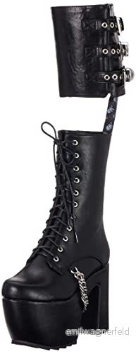 LAMODA Spellbound plattform Knee High Boots, EU 38, Svart PU, 38 5056631310457