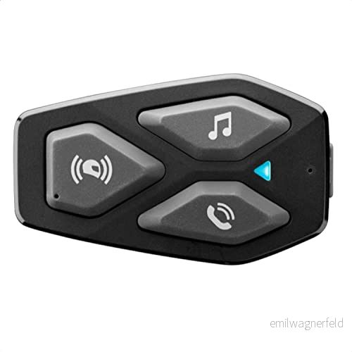 INTERPHONE COM3 Singolo Interfono Auricolare Moto Bluetooth 5.1 da Casco Moto, Auricolari 32mm, Uso Distanza 500Mt, Autonomia 10 Ore, Musica, GPS, Impermeabile IP67, Universale 8018080437977