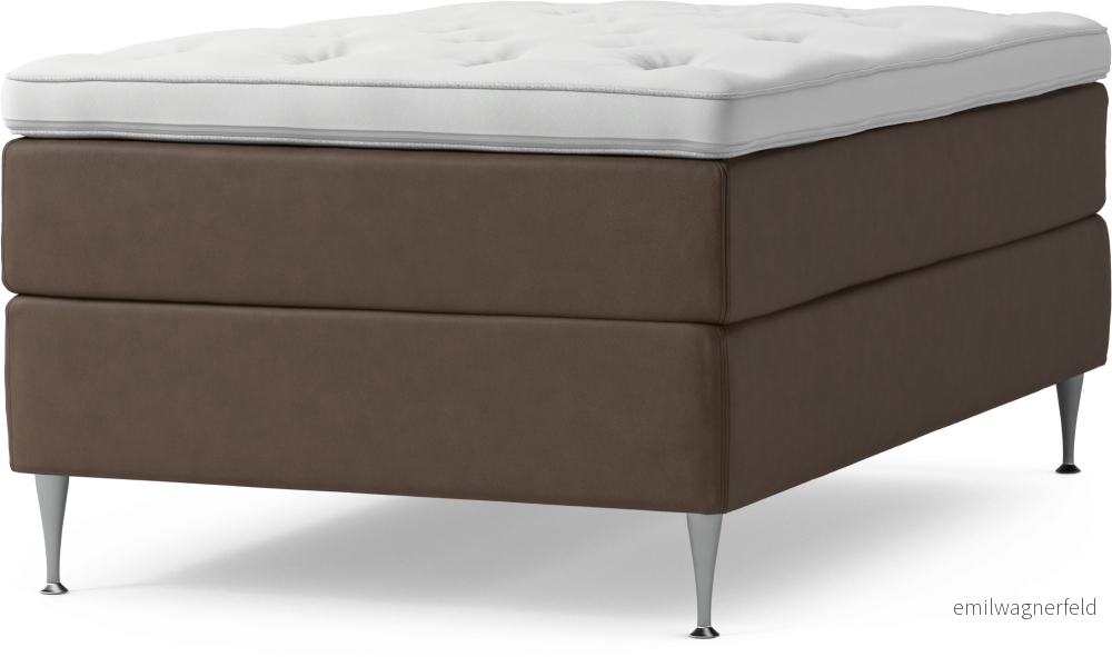 Delux Dream Kontinentalsäng, enkelsäng 120 cm med bäddmadrass och sängben KEmhM