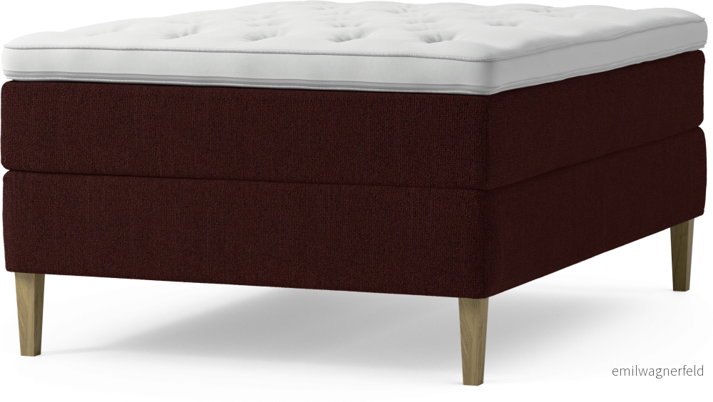 Delux Dream Kontinentalsäng, enkelsäng 140 cm med bäddmadrass och sängben amfSF