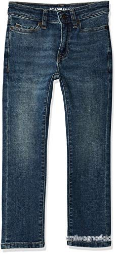 Amazon Essentials jeans för pojkar, Slim Fit, Stretch Denim, Medium Tvätt, Storlek 7 191770585436