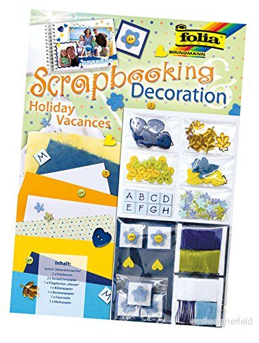 folia 12103 Scrapbooking Deco Set Holiday, dekomaterial perfekt för att designa fotoalbum 4001868016840