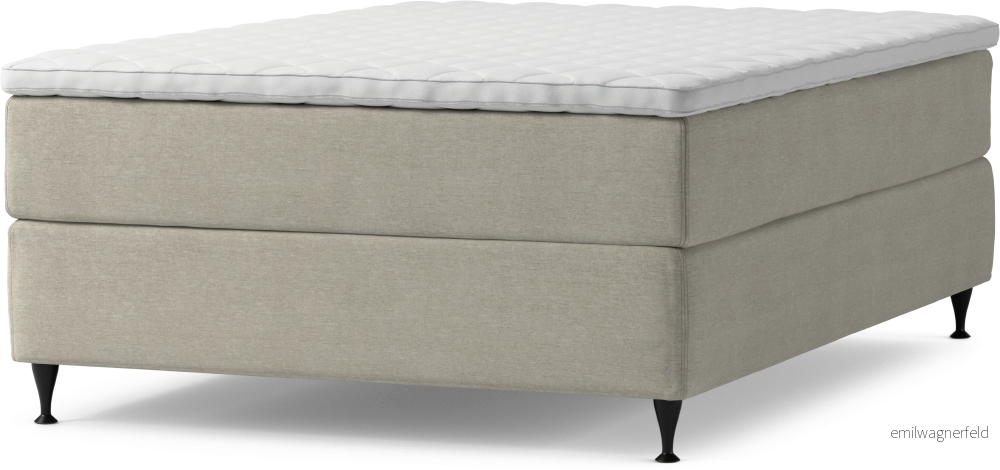 Delux Dream Kontinentalsäng, enkelsäng 140 cm med bäddmadrass och sängben 3eirt
