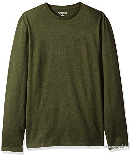Amazon Essentials Men's Långärmad T shirt med smal passform, Olivgrön ljung, S 191770587607