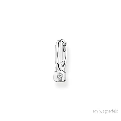 Thomas Sabo boucles d'oreilles créoles simples avec pendentif serrure en argent sterling 925 CR700 051 14 4051245518108