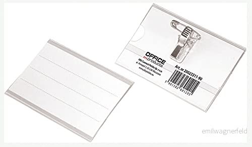 OFFICER PRODUCTS 20023311 90 Namnskylt, Genomskinlig, x 57 mm 50 stycken 5901503691212