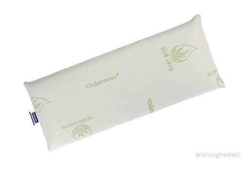 Todocama Minneskudde, kompakt kärna, dubbelt lock med dragkedja. Aloe Vera Plus tyg, värmejusterbar anpassningsförmåga till nacken. (135 cm) 8435439009584