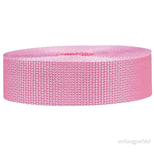 Strapworks Lätt polypropenband polyband för utomhusbruk, gör det själv reparation av utrustning, husdjurshalsband, hantverk 3,8 cm (1,5 tum) x 9 meter (10 yard) Rosa 848862035088