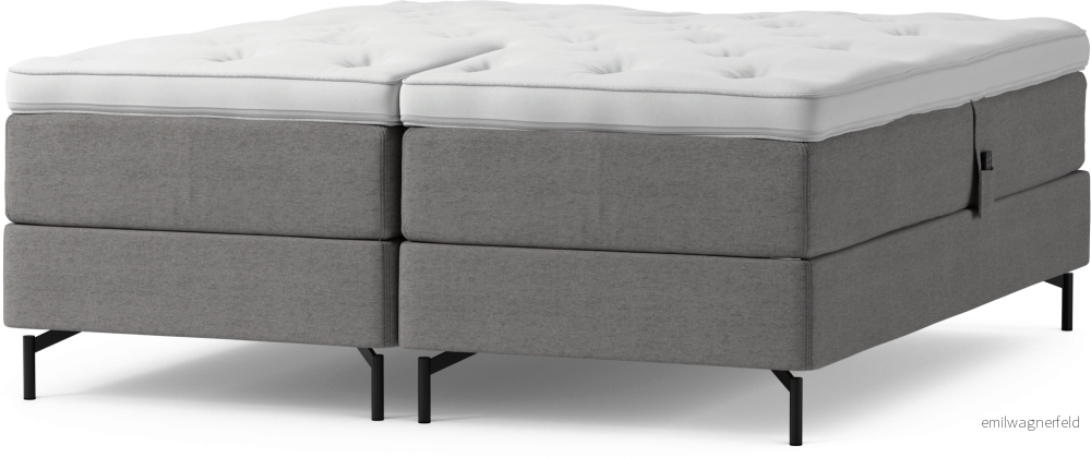 Delux Dream Ställbar säng, dubbelsäng med bäddmadrass och sängben fUstQ