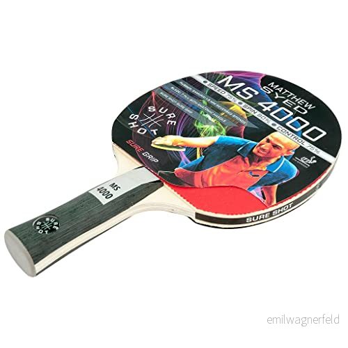 Sure Shot Matthew Syed MS 4000 Bordtennis fladdermus, ITTF godkänd 1,8 mm samurajgummi 5060556520228